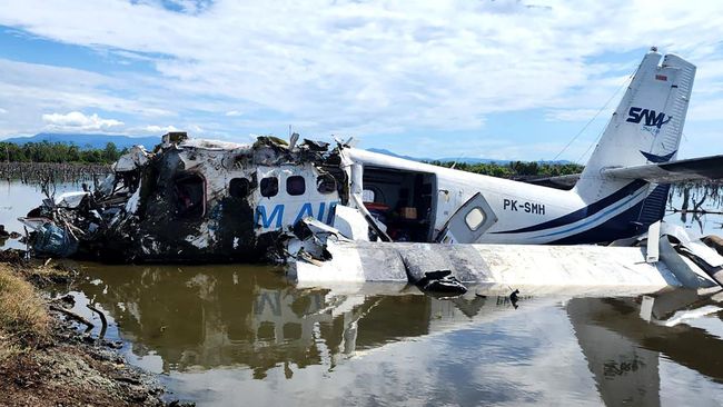 Kemenhub dan KNKT Selidiki Penyebab Pesawat Jatuh di Gorontalo